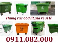 Thùng rác 240 lít giá rẻ tại vĩnh long, hàng chất lượng giao hàng nhanh- lh 0911082000