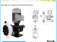 Bơm định lượng EMEC PRIUS D 007160 K/PP lưu lượng lên đến 160 L/h áp hoạt động lên đến 7 bar