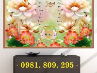  Tranh gạch hoa sen 3d mới nhất hiện nay HT882