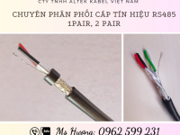 Cáp tín hiệu RS485 chống nhiễu 2Pair lưới si bạc + Al Foil 