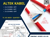 Cáp chống cháy chống nhiễu 2 x 1.0 Gft - chống cháy Altek Kabel - quatest 1