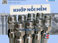 Khớp Nối Mềm Inox 2 Đầu Rắc Co, Khớp nối mềm inox 304 kết nối rắc co, Ống mềm inox rắc co ren