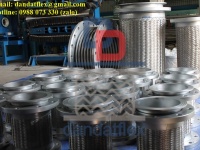 Khớp nối mềm inox 304, Khớp nối chống rung mặt bích 1 đầu xoay chất lượng cao