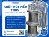 Khớp Nối Mềm Inox 2 Đầu Cong, Khớp nối mềm chống rung inox, Khớp nối mềm inox công nghiệp 