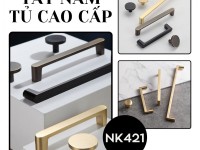 Tay nắm tủ dạng thanh chân đế tròn NK421 | Zalo 0901 196 552