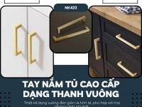 Tay nắm tủ cao cấp dạng thanh vuông NK423 | Zalo 0901 196 552