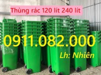 Bán thùng đựng rác giá rẻ tại tiền giang, thùng rác 120l 240l dầy chất lượng- lh 0911082000