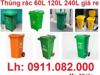  Giảm 20% giá thùng rác nhựa, thùng rác 60l 120l 240l- hàng nhập khẩu mới 100% giá chuẩ