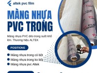 Màng nhựa pvc trong suốt không phun bột 0.5mm