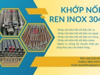 Khớp nối inox chống rung, khớp nối mềm máy phát, khớp nối mềm rắc co ren