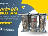 Khớp nối inox chống rung, khớp nối mềm máy phát, khớp nối mềm rắc co ren