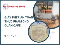 Giấy phép an toàn thực phẩm cho quán cafe