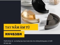 Tay nắm âm tủ cao cấp dạng bán nguyệt NK463BN | Zalo 0901 196 552