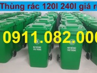  Bán thùng rác công nghiệp giá rẻ tại cần thơ, thùng rác 120l 240l- lh 0911082000