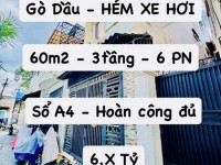 GẦN AEON MALL - HXH - 60M2 - 3 TẦNG - 6PN - SỔ A4 HOÀN CÔNG ĐỦ GIÁ NHỈNH 6 TỶ