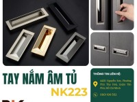 Tay nắm âm tủ cao cấp dạng trơn hiện đại NK223 | Zalo 0901 196 552