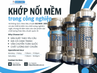 Khớp Nối Mềm Inox- Khớp nối mềm cho đường ống dẫn hơi, Khớp nối giảm rung inox 304