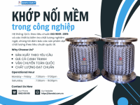 Khớp Nối Mềm Inox- Khớp nối mềm cho đường ống dẫn hơi, Khớp nối giảm rung inox 304