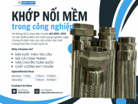 Khớp Nối Mềm Inox- Khớp nối mềm cho đường ống dẫn hơi, Khớp nối giảm rung inox 304