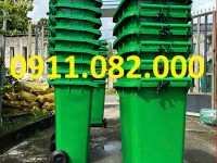 Bán thùng đựng rác 240 lít giá rẻ tại cần thơ, thùng rác giả gỗ ngoài trời- lh 0911.082.000