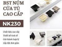 BST núm cửa tủ cao cấp dạng vuông trơn NK230 | Zalo 0901 196 552