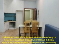 CHÍNH CHỦ – GIÁ TỐT –CẦN BÁN Nhanh Căn Hộ Chung Cư Lotus Sen Hồng Block C An Bình, Dĩ An