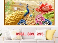 Tranh gạch mẫu chim công mới 3d HO998