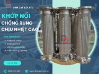 Khớp nối kim loại nối ren, khớp nối chống rung máy bơm, khớp nối inox chịu nhiệt