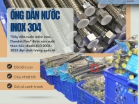 Ống inox dẫn nước, dây dẫn nước nóng lạnh, ống nối mềm inox chịu nhiệt