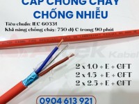 Cáp báo cháy chống cháy chống nhiễu 2x1.0/2x1.5/2x2.5 Đà Nẵng, Hà Nội, HCM 