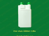 Chai nhựa 1000ml nhẵn bóng dễ dán, in ấn thông tin sản phẩm 