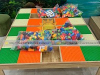 Bàn chơi lego trẻ em, bàn chơi cát trẻ em bằng gỗ