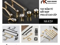 BST tay nắm tủ cao cấp kết hợp pha lê sang trọng NK439 | Zalo 0901 196 552