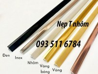 Nẹp nhôm T8mm nẹp chỉ T nối sàn nẹp T Inox màu nẹp U trang trí