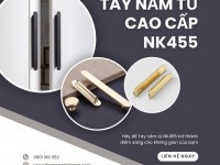 Tay nắm tủ cao cấp dạng thanh dẹp trơn NK455 | Zalo 0901 196 552