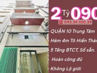 Bán nhà Quận 10, Hẻm xe hơi, 4 tầng BTCT: chỉ từ 2 tỷ. Tin thật, hình thật, xem nhà, chốt sổ.