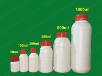 Chai nhựa HDPE chất lượng cao, dung tích đa dạng từ 50ml, 100ml đến 1 lít 