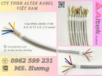 Cáp 5 lõi, Cáp điều khiển, Cáp tín hiệu Altek kabel 300/500v