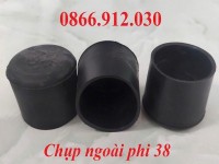 Bịt đầu sắt hộp phi 38mm, nắp chụp nhựa phi 38mm