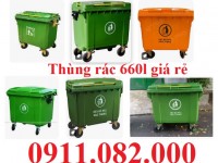  Chuyên nhập khẩu và cung cấp thùng rác nhựa giá rẻ tại miền tây- thùng rác 120l 240l 660l