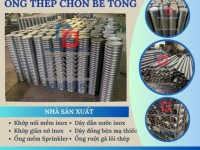 Ống thép chôn bê tông DN100, Ống đổ bê tông, Khớp nối giảm chấn 