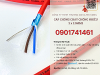 Cáp chống cháy chống nhiễu 2x2.5 IEC 60331 Đà Nẵng, Hà Nội, HCM