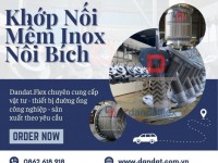 Khớp nối mềm chống rung, Khớp nối mềm DN200, Khớp nối mềm inox mặt bích