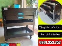 Xe đẩy tủ đồ nghề kèm bảng treo dụng cụ