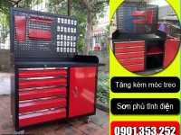 Xe đẩy tủ đồ nghề kèm bảng treo dụng cụ