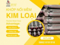Khớp nối mềm kim loại - Khớp nối mềm rắc co ren - Khớp chống rung máy phát điện
