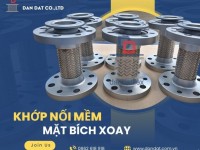 Khớp nối mềm chống rung, khớp nối mềm inox giảm chấn, khớp nối mềm nối bích inox 304