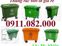  Đại hạ giá thùng rác nhựa- thùng rác 120l 240l 660 giá rẻ- lh 0911082000