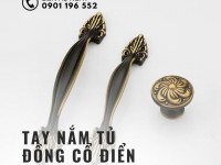 Tay nắm cửa tủ cao cấp bằng đồng NK042D 