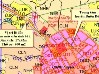 Đất 400 m2 thổ cư, 17m Mặt tiền Tỉnh lộ 1 - Huyện Buôn Đôn - Đăk Lăk, giá chỉ 170 tr/m